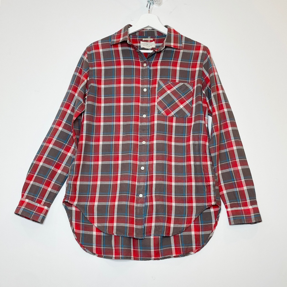 Denim and Supply Ralph Lauren - red/grey/blue button down flannel shirt, size M
